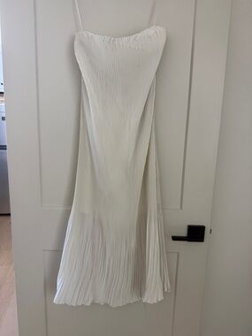 Abercrombie White Pleated Slip Dress